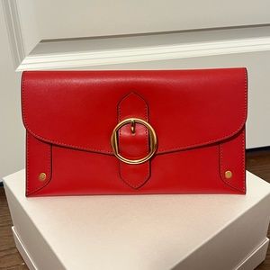 Banana Republic Leather Clutch Red